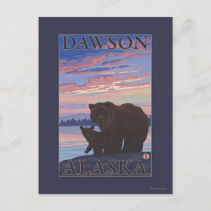 Carte Postale Bear and Cub - Dawson, Alaska