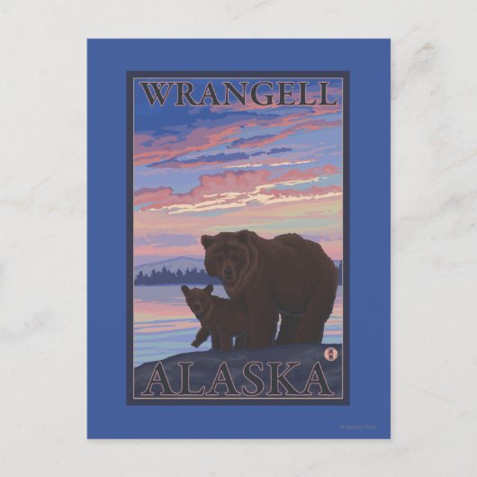 Carte Postale Bear and Cub - Wrangell, Alaska (Devant)