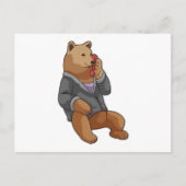 Carte Postale Bear as Secretary with Phone (Devant)