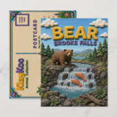 Carte Postale Bear Brooks Falls Moderne KlayKoo (Devant / Derrière)