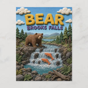 Carte Postale Bear Brooks Falls Moderne KlayKoo