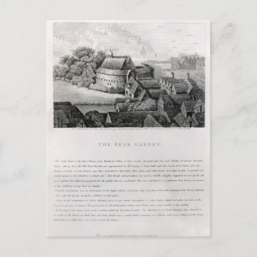 Carte Postale Bear Garden, 1647 (Devant)