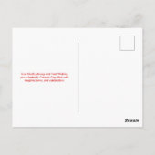 Carte Postale Bear mignonne avec drapeau canadien Bonne fête du  (Dos)