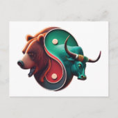 Carte Postale Bear vs Bull Trading (Devant)