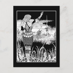 Carte postale Beardsley Knight Excalibur