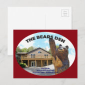 Carte Postale Bears Den Cabine (Devant / Derrière)