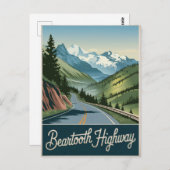 Carte Postale Beartooth Highway Vintage (Devant / Derrière)