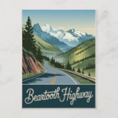 Carte Postale Beartooth Highway Vintage (Devant)