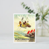 Carte Postale Beatenberg, Basse-Corne, couple on ski ropeway (Debout devant)