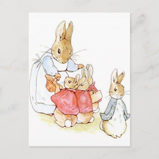 Carte Postale Beatrix Potter du conte de Pierre le lapin (Devant)