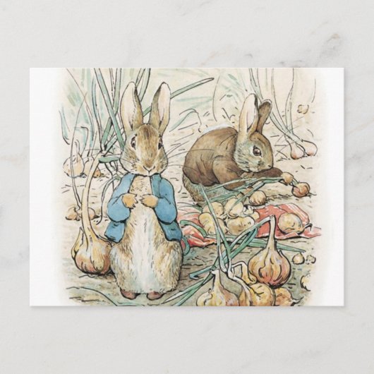 Carte Postale Beatrix Potter Peter Rabbit et Benjamin Bunny (Devant)