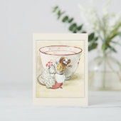 Carte Postale Beatrix Potter, Souris Dame, Tasse à thé (Debout devant)