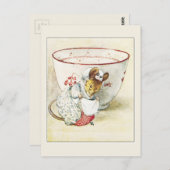 Carte Postale Beatrix Potter, Souris Dame, Tasse à thé (Devant / Derrière)