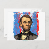 Carte Postale Beau Abraham Lincoln Portrait (Devant / Derrière)