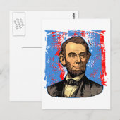 Carte Postale Beau Abraham Lincoln Portrait (Devant / Derrière)