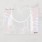 Carte Postale Beau Amérindien Catcher de rêve Rouge Bleu (Dos)