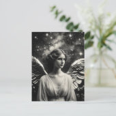 Carte Postale Beau Ange noir et blanc (Debout devant)