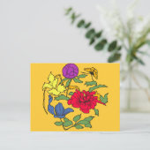 Carte Postale Beau Art Fleur Japonais (Debout devant)