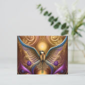 Carte Postale Beau Art Whimsical Steampunk Oiseaux (Debout devant)