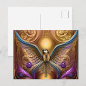Carte Postale Beau Art Whimsical Steampunk Oiseaux (Devant / Derrière)