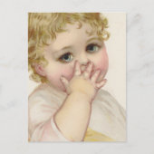 Carte Postale Beau baiser de bébé Illustration Vintage (Devant)