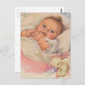 Carte Postale Beau bébé souriant Vintage (Devant / Derrière)