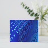 Carte Postale Beau Bleu Binary (Debout devant)