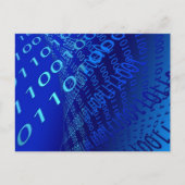 Carte Postale Beau Bleu Binary (Devant)