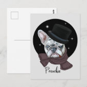 Carte Postale Beau Bouledogue. Frenchie (Devant / Derrière)
