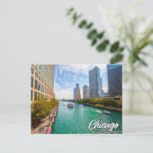 Carte Postale Beau centre-ville Chicago, Illinois, États-Unis (Debout devant)