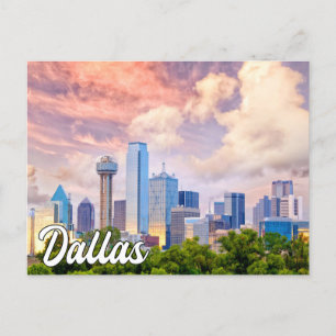 Carte Postale Beau centre-ville de Dallas, Texas, États-Unis