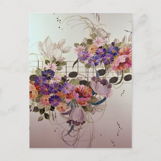 Carte Postale Beau champ de musique (Devant)
