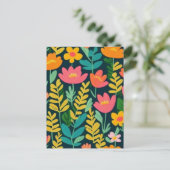 Carte Postale Beau champ fleuri coloré (Debout devant)