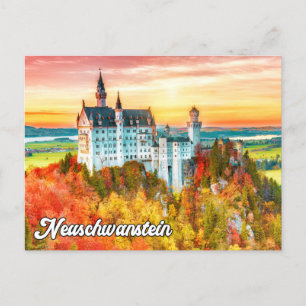 Carte Postale Beau Château de Neuschwanstein, Allemagne