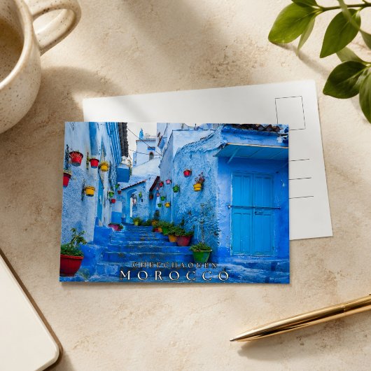 Carte Postale Beau Chefchaouen bleu Architecture marocaine