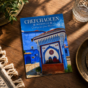 Carte Postale Beau Chefchaouen Maroc Medina Rues Bleues