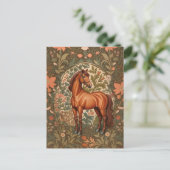 Carte Postale Beau Cheval Brun Inspiré de William Morris (Debout devant)