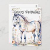 Carte Postale Beau Cheval Majestueux (Devant / Derrière)