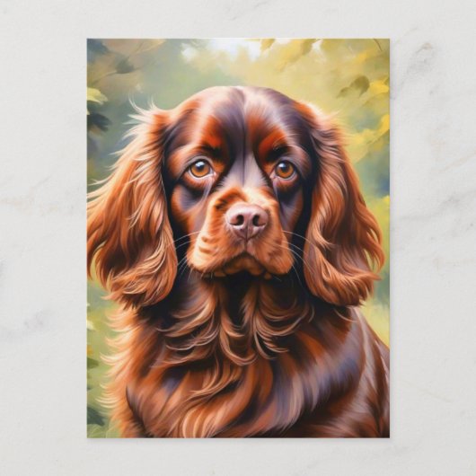 Carte Postale Beau Chien Brown Espagnol (Devant)