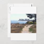 Carte Postale Beau ciel clair à la plage. (Devant / Derrière)