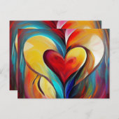 Carte Postale Beau coeur de peinture (Devant / Derrière)