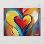 Carte Postale Beau coeur de peinture (Dos)