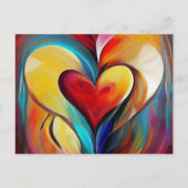 Carte Postale Beau coeur de peinture (Devant)