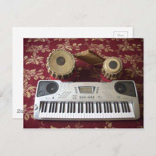 Carte Postale Beau Coin Créatif : Tapisserie musicale (Devant / Derrière)