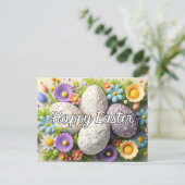 Carte Postale Beau Collage de Pâques Festif Coloré (Debout devant)