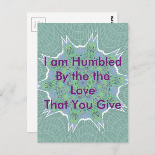 Carte Postale Beau Cool Extraordinaire Vert motif Floral Design (Devant / Derrière)