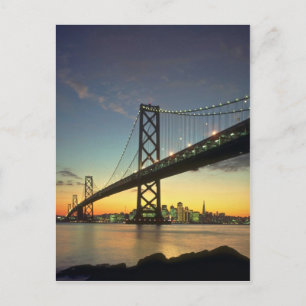 Carte Postale Beau coucher de soleil : Bay Bridge, San Francisco