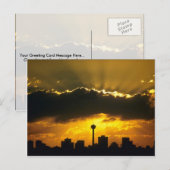 Carte Postale Beau coucher de soleil : coucher de soleil de Calg (Devant / Derrière)