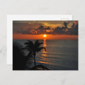 Carte Postale Beau coucher de soleil de Cancun (Devant / Derrière)
