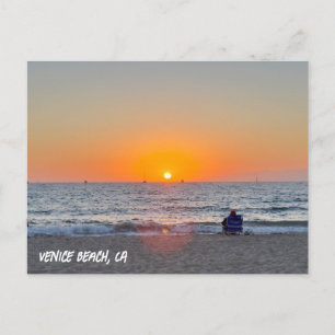 Carte Postale Beau coucher de soleil d'été - Venice Beach, CA